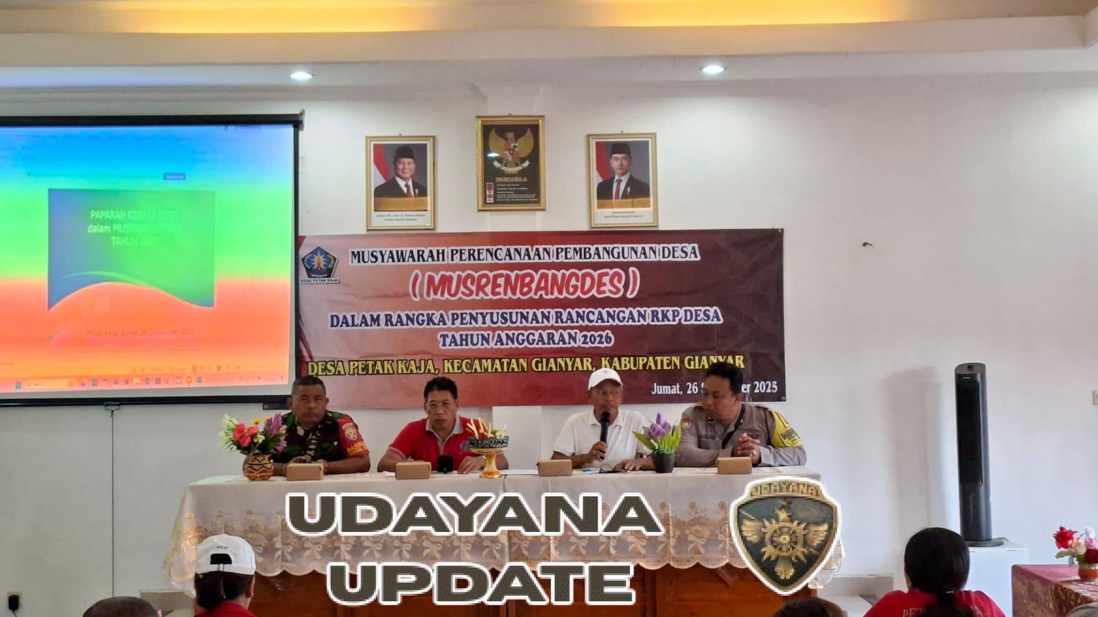 Sertu I Made Mawa Tegaskan Komitmen TNI Dukung RKP Desa Petak Kaja Tahun 2026