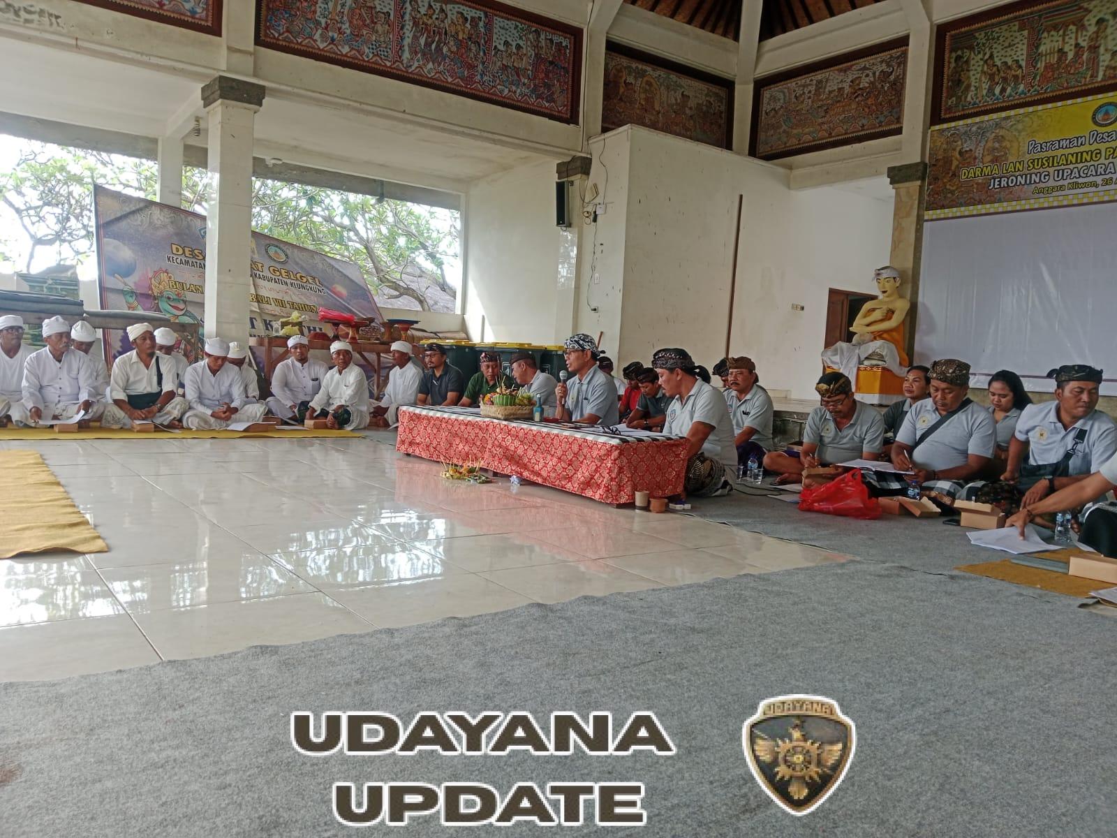 Songsong Karya Ngusaba  Di Pura Dasar Bhuana Desa Gelgel, Babinsa Gelgel Dan Tojan hadiri Rapat Koordinasi