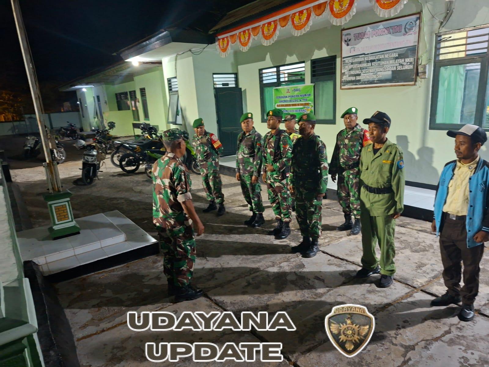 Danramil Alak Pimpin Patroli Keamanan Sambut HUT TNI