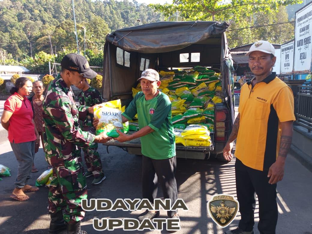 Kodim 1609/Buleleng Salurkan 2 Ton Beras dalam Bhakti Sosial HUT TNI ke-80