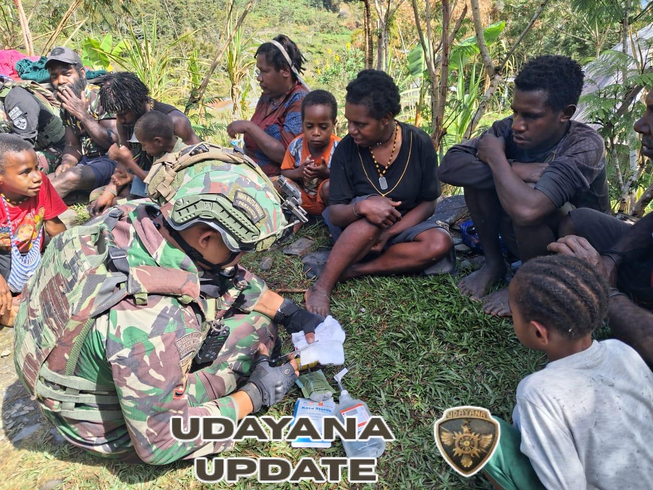 Anjangsana Penuh Kasih Satgas Yonif 743/PSY Disambut Hangat Masyarakat Puncak Jaya