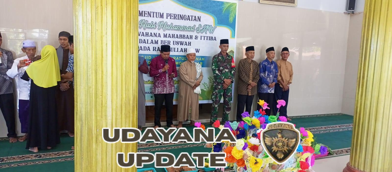 ‎Babinsa Sertu Made Sugiarta Turut Jaga Kekhidmatan Maulid Nabi Muhammad SAW 1447 H