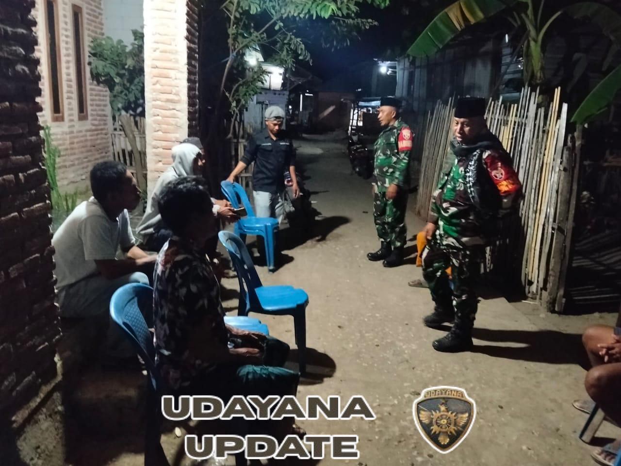 Serka Syahrudin Pimpin Patroli Siskamling, Himbau Anak Muda Hindari Narkoba dan Miras