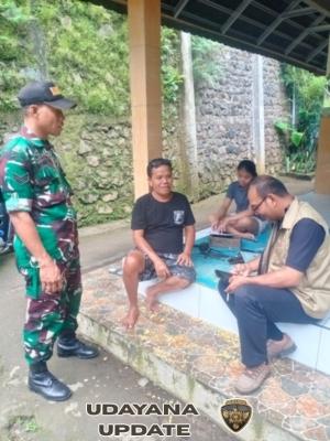 Babinsa Siangan Dampingi Pendataan Ulang Bantuan Atensiyapi di Banjar Siladan dan Munduk