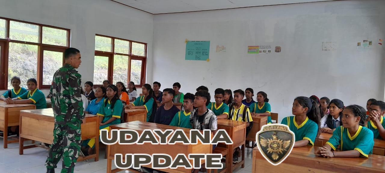 Tanamkan Disiplin Sejak Dini, TNI Edukasi Pelajar Wewewa Barat tentang Wasbang