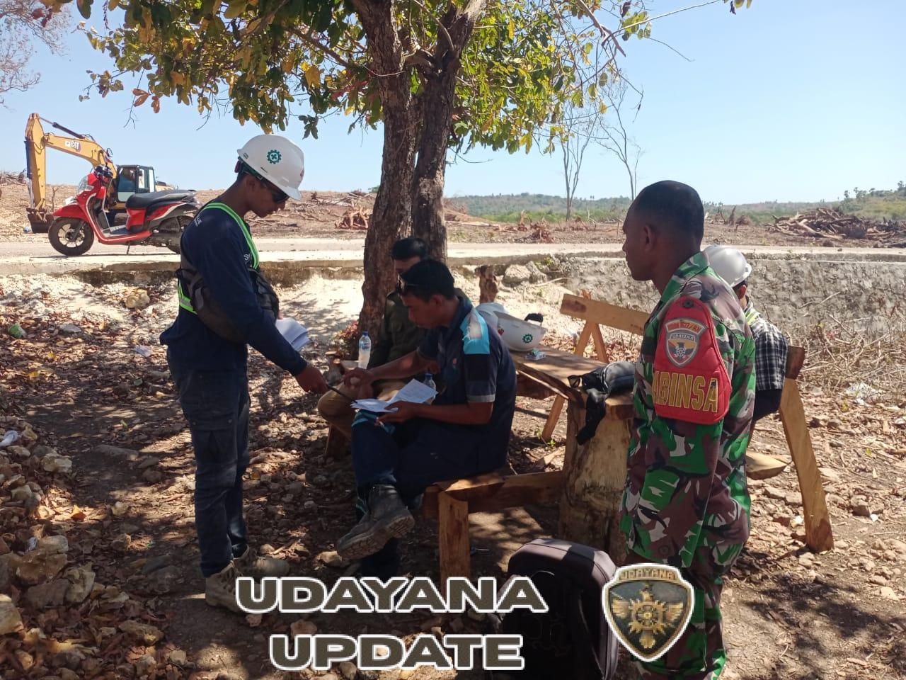 Personel Kodim 1627/RN Dampingi Pekerjaan K-SIGN, Wujudkan Program Ketahanan Pangan Nasional