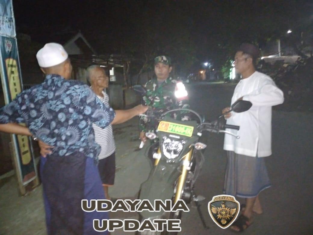 Serka Saefullah Ajak Warga Dukung Program Strategis Presiden Saat Patroli Malam di Sakra Barat