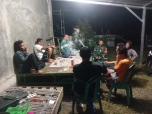 Sertu Ardiansyah Laksanakan Patroli Malam Jaga Kondusifitas Lingkungan