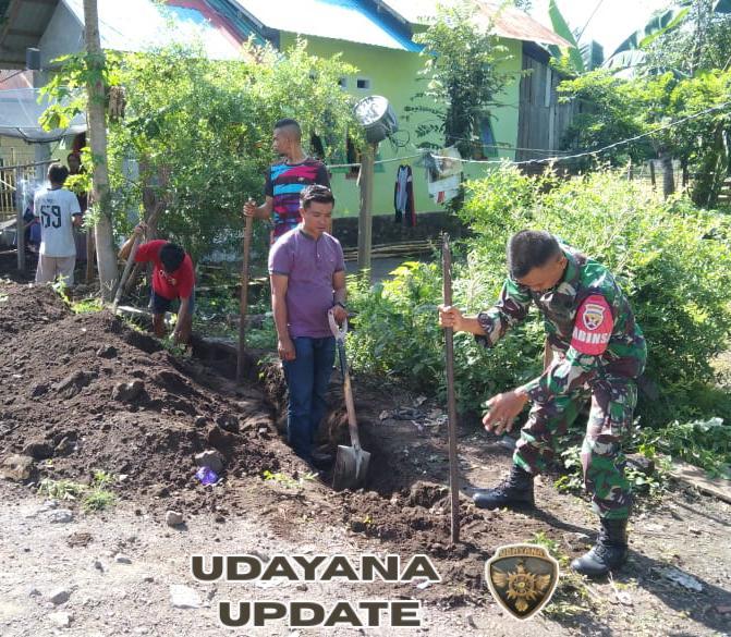 Sertu Irwan Ajak Warga Karombo Jaga Kebersihan Lingkungan