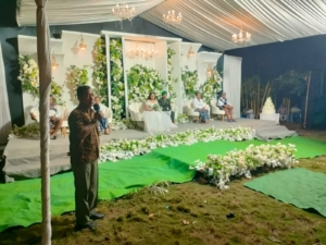 Kasdim 1601/ST Hadiri Resepsi Pernikahan Anggota, Wujud Kebersamaan Pimpinan dan Prajurit