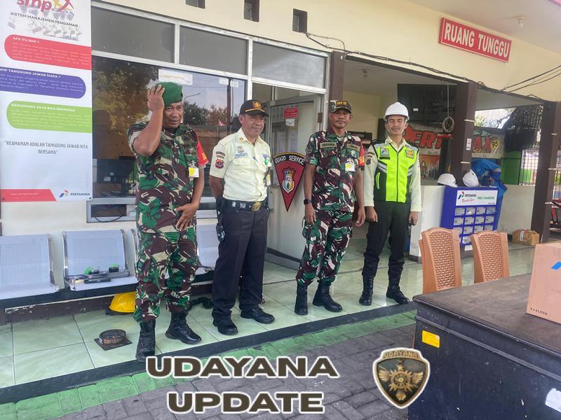 Babinsa Ende Awasi Langsung Kondisi Keamanan di Depo Pertamina