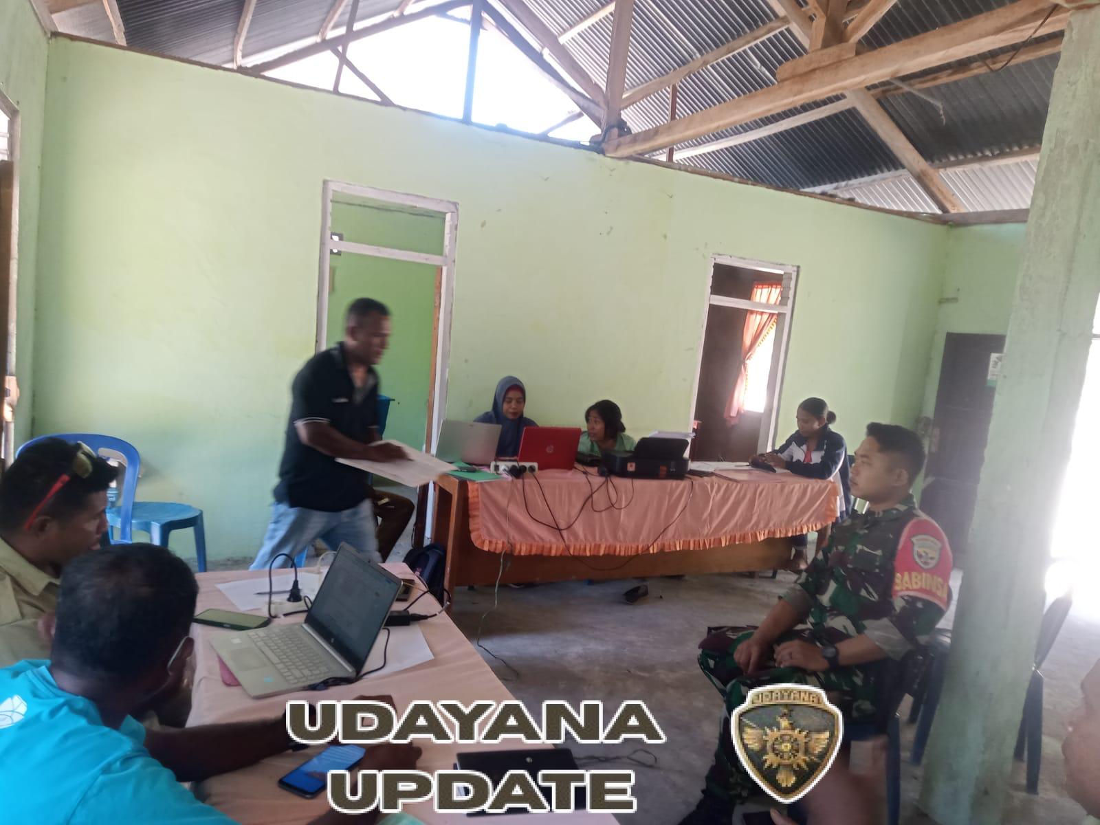 Babinsa Kodim 1602/Ende Aktif Lakukan Monitoring dan Puldata di Kecamatan Maurole