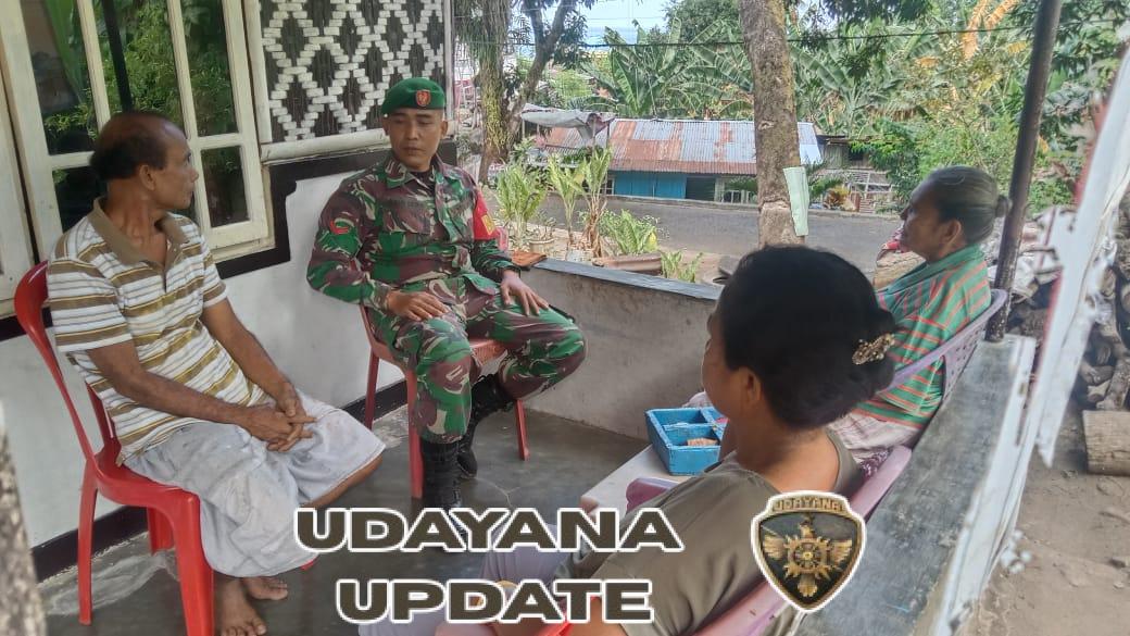 Pantau Situasi Wilayah, Babinsa Ende Gelar Monitoring dan Komsos di Manulondo