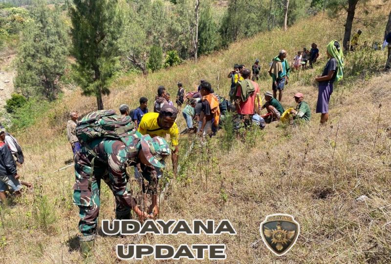 Personel Kodim 1618/TTU Turun Tangan, Pipanisasi Dusun Banu Mulai Dikerjakan