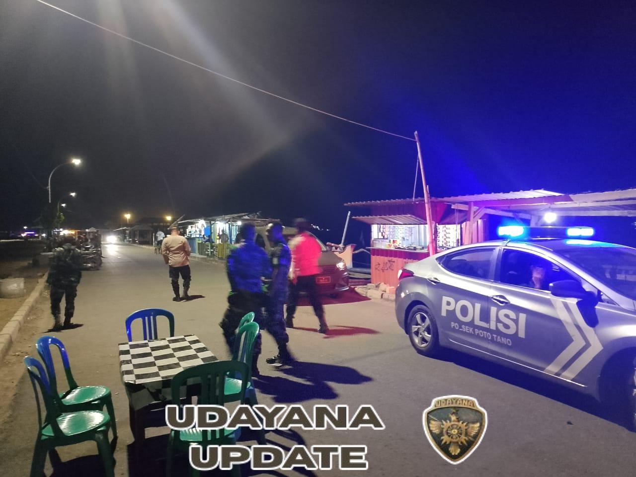 Koramil dan Polsek Poto Tano Gelar Patroli Gabungan Jaga Kondusifitas Wilayah