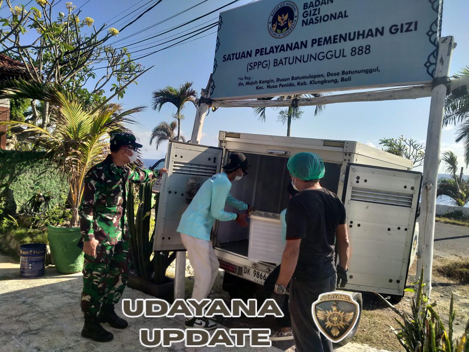 Hadiri Launching Perdana MBG, Danramil Nusa Penida Tegaska Siap SBeri Dukungan Dan Kontribusi