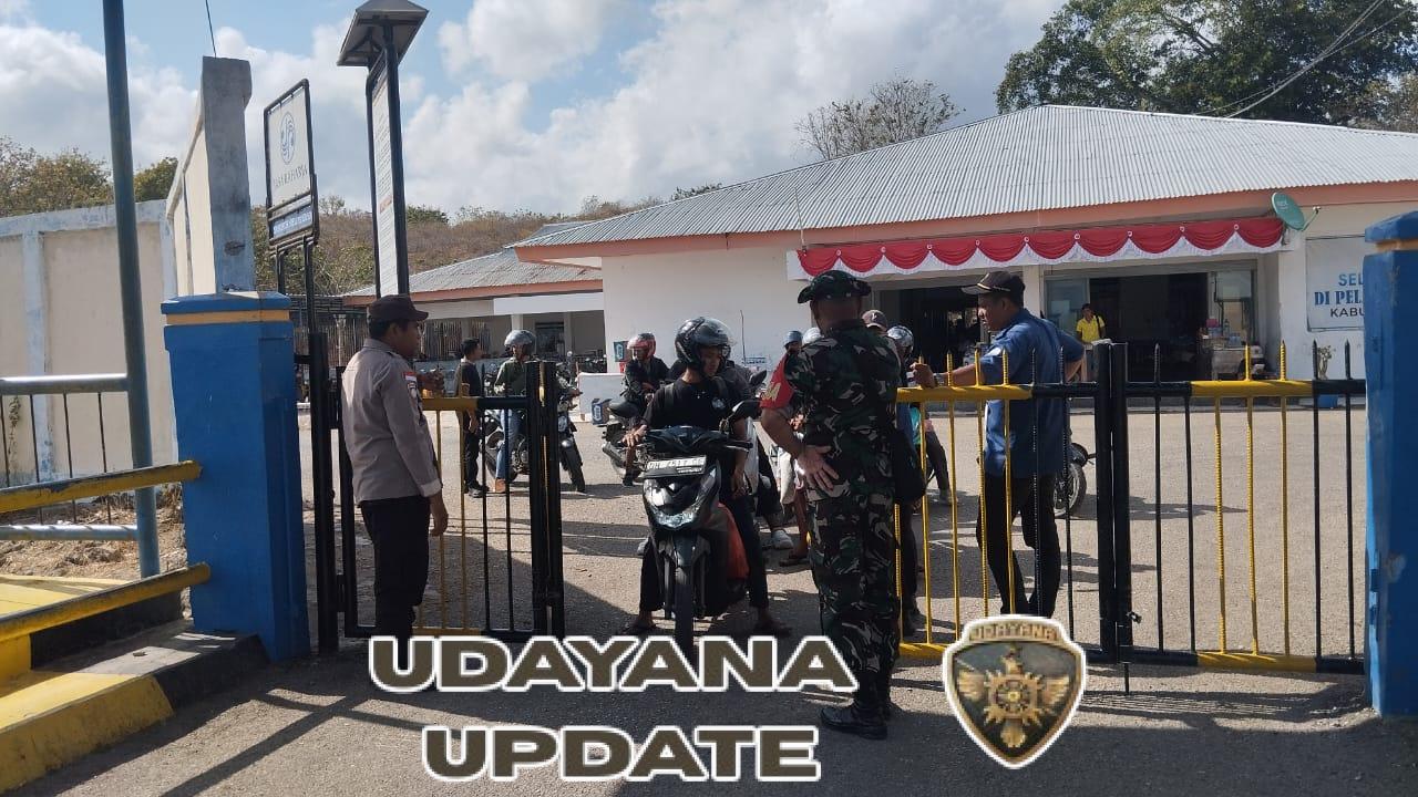 Babinsa Koramil Pantai Baru Amankan Keberangkatan Kapal Garda Maritim 3 di Pelabuhan ASDP