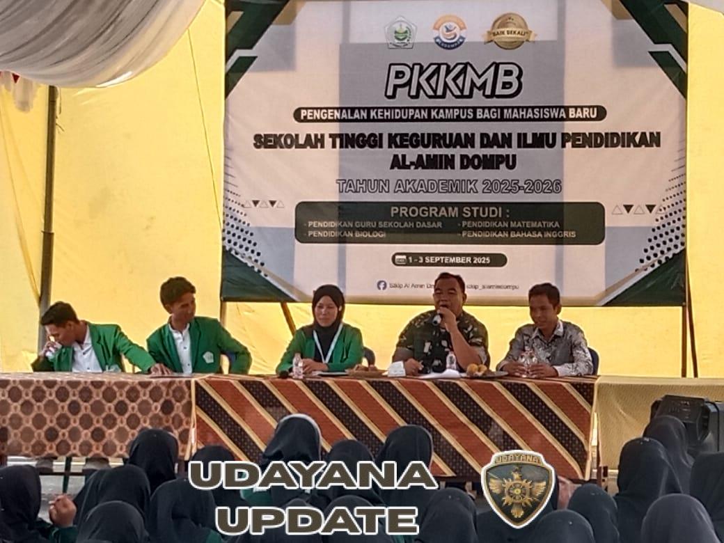 Kasdim 1614/Dompu Tanamkan Semangat Bela Negara pada PKKMB STKIP Al-Amin