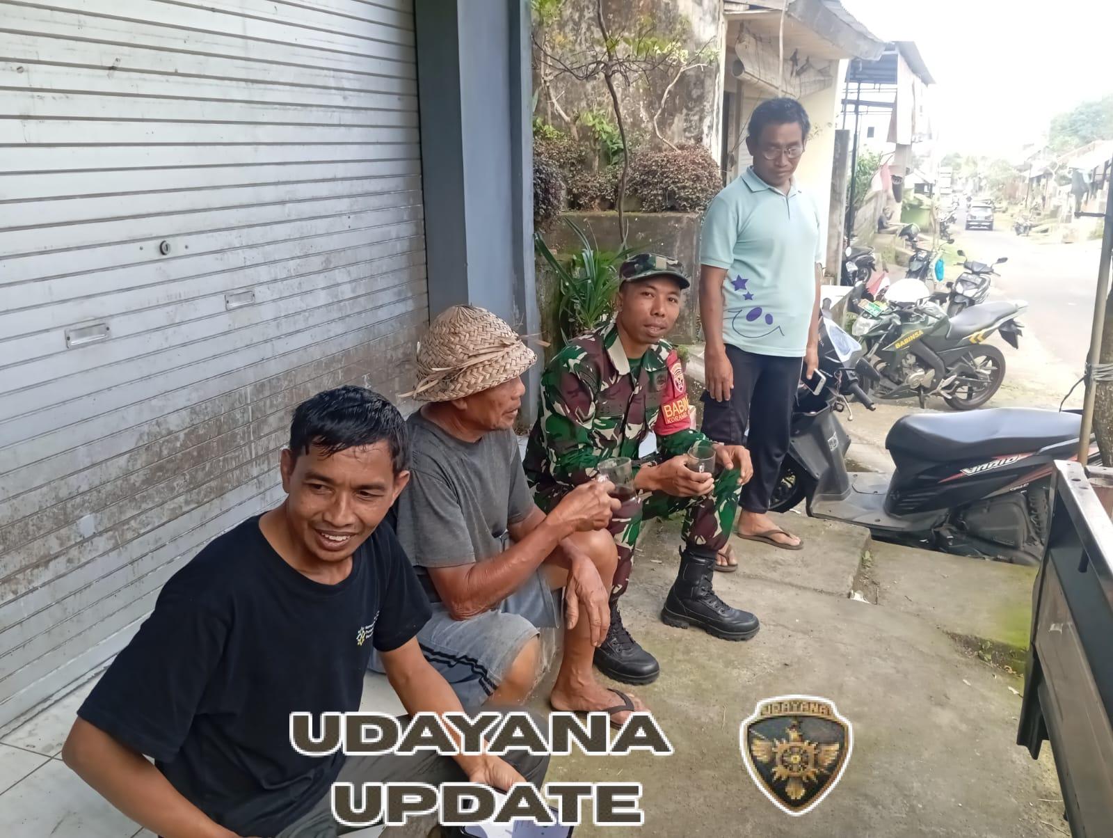 Wujudkan Keharmonisan, Babinsa Yangapi Komunikasi Sosial dengan Warga Metra Tengah