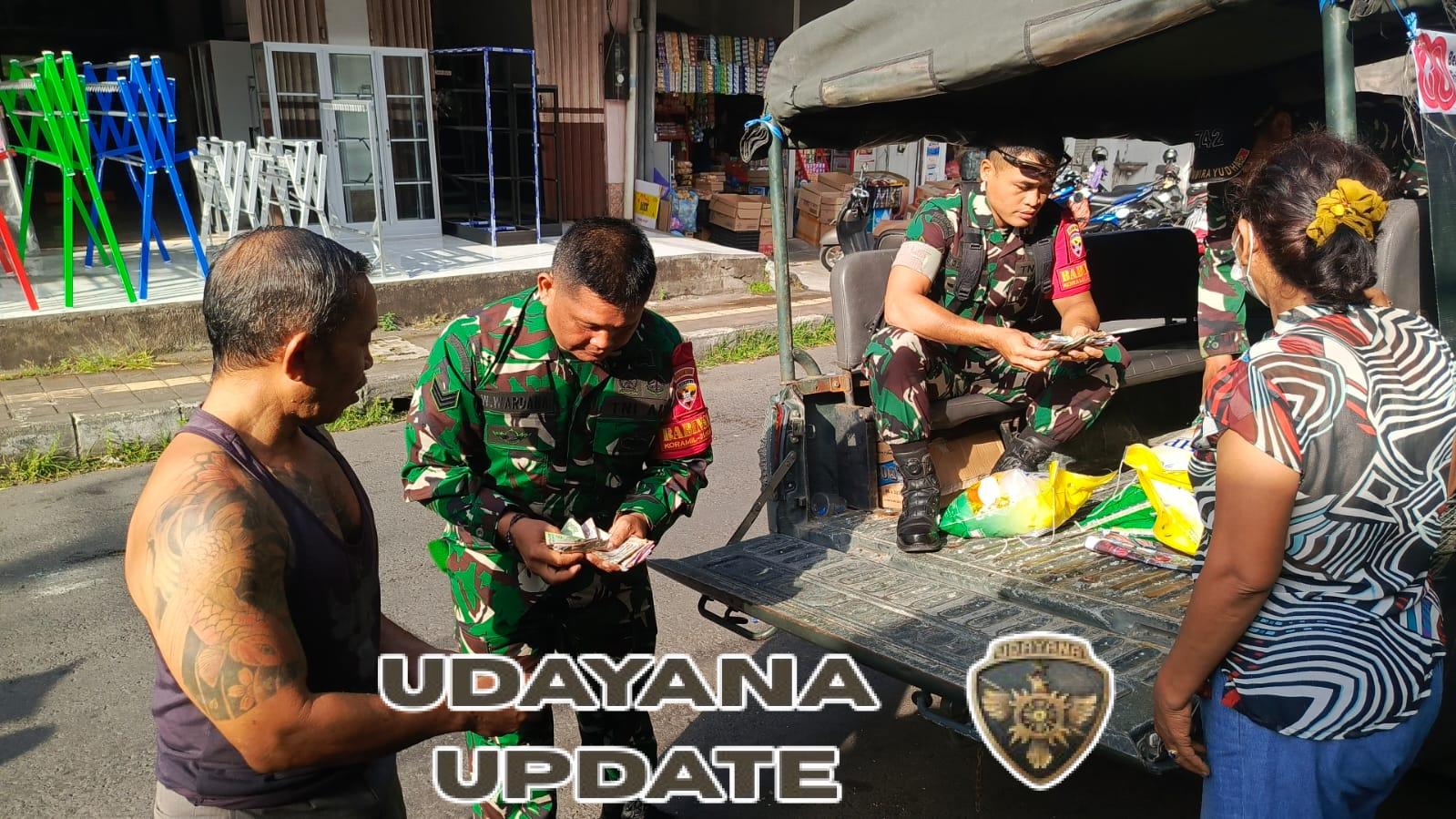 Pasar Murah Koramil Klungkung, Danramil  Harap Warga Pulang Bawa Beras Dan Pesan Kedamaian