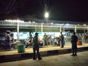 Koramil Poto Tano dan Yon TP 835 Gelar Patroli Jaga Keamanan Pelabuhan