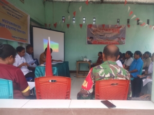 Babinsa Serma La Ngkawea Hadiri Musdes Khusus Rembug Stunting di Desa Watukobu