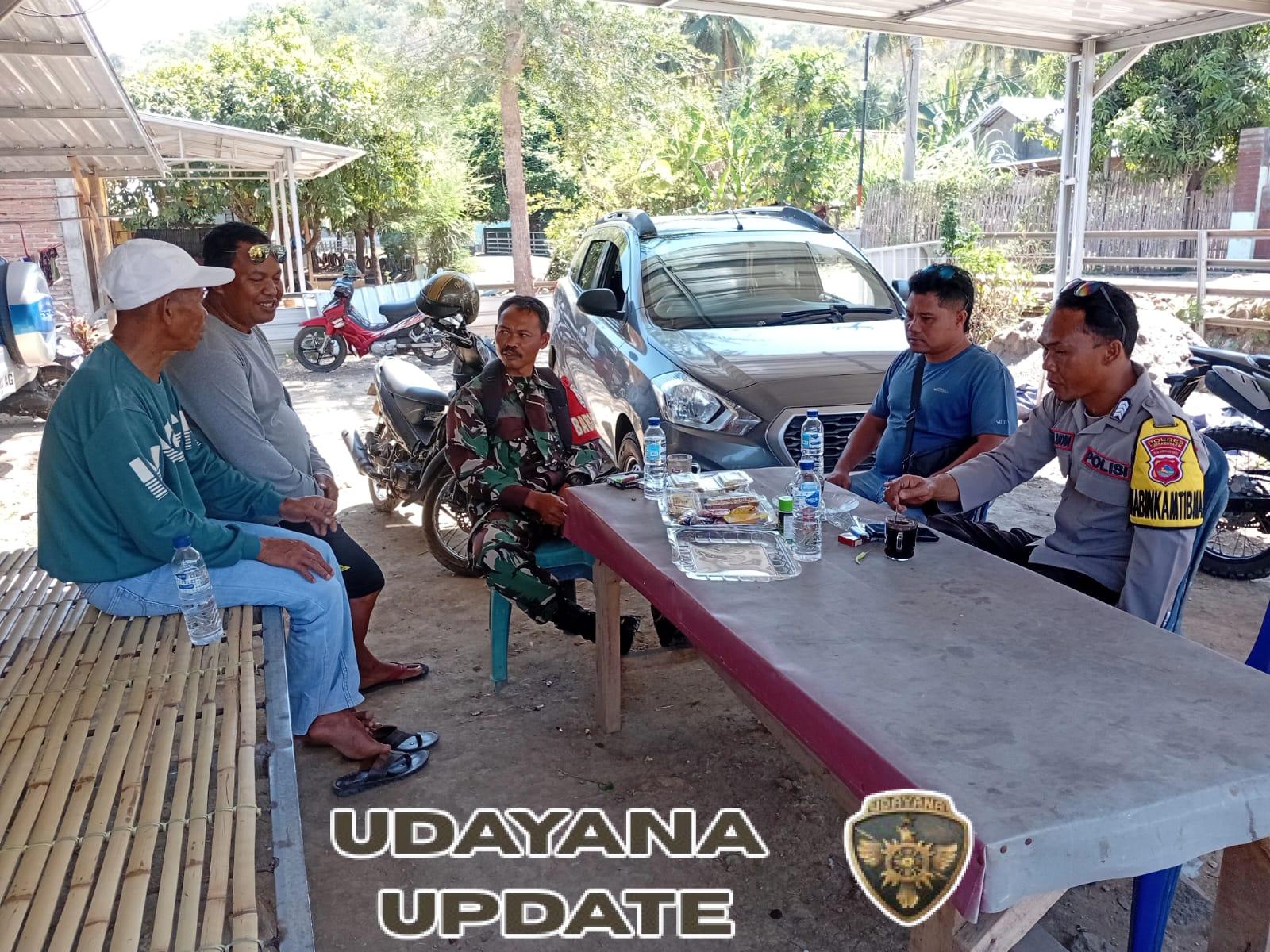 Babinsa dan Bhabinkamtibmas Desa Lamunga Ajak Warga Jaga Kondusifitas Wilayah