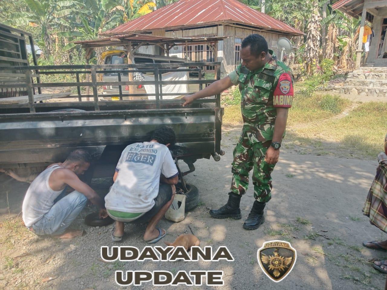 Babinsa Koramil 1602-01/Ende Tegaskan Kemanunggalan TNI dan Rakyat di Desa Raba