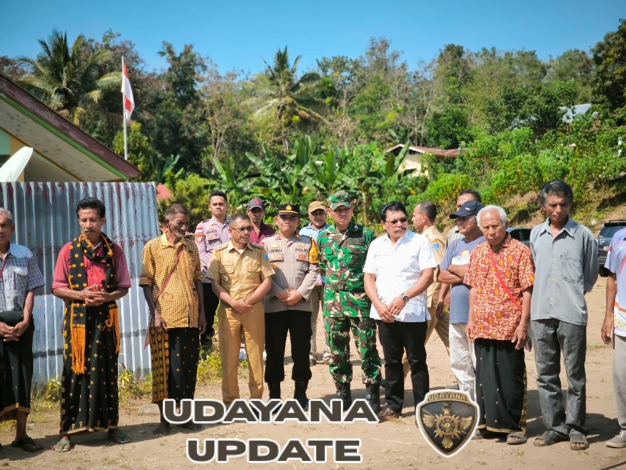 Babinsa Serka Farid Abu Bakar Hadiri Peletakan Batu Pertama Pembangunan Lab Komputer SMPN 4 Nangaroro Satap