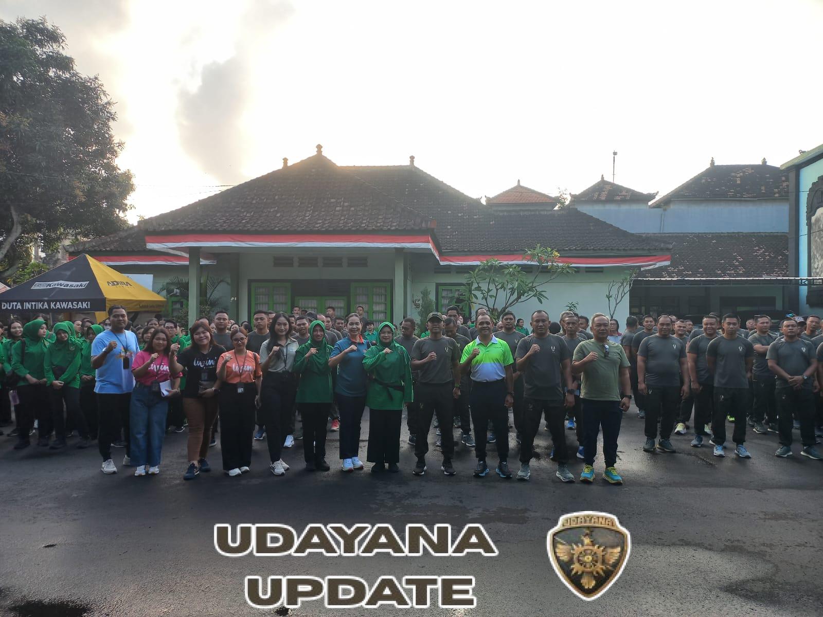 Silaturahmi dan Kebugaran, Kodim Gianyar Gelar Jalan Santai dan Senam Aerobik