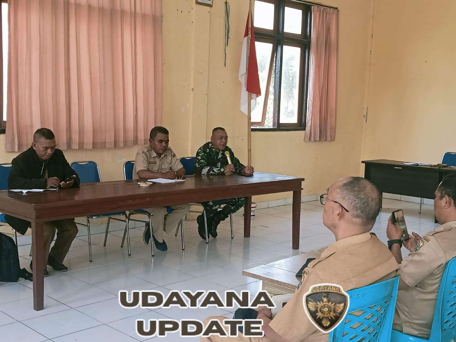 TNI Siap Dukung Pembangunan, Peltu Setyo Wibowo Hadiri Rakor di Aula Kantor Camat Satar Mese Utara