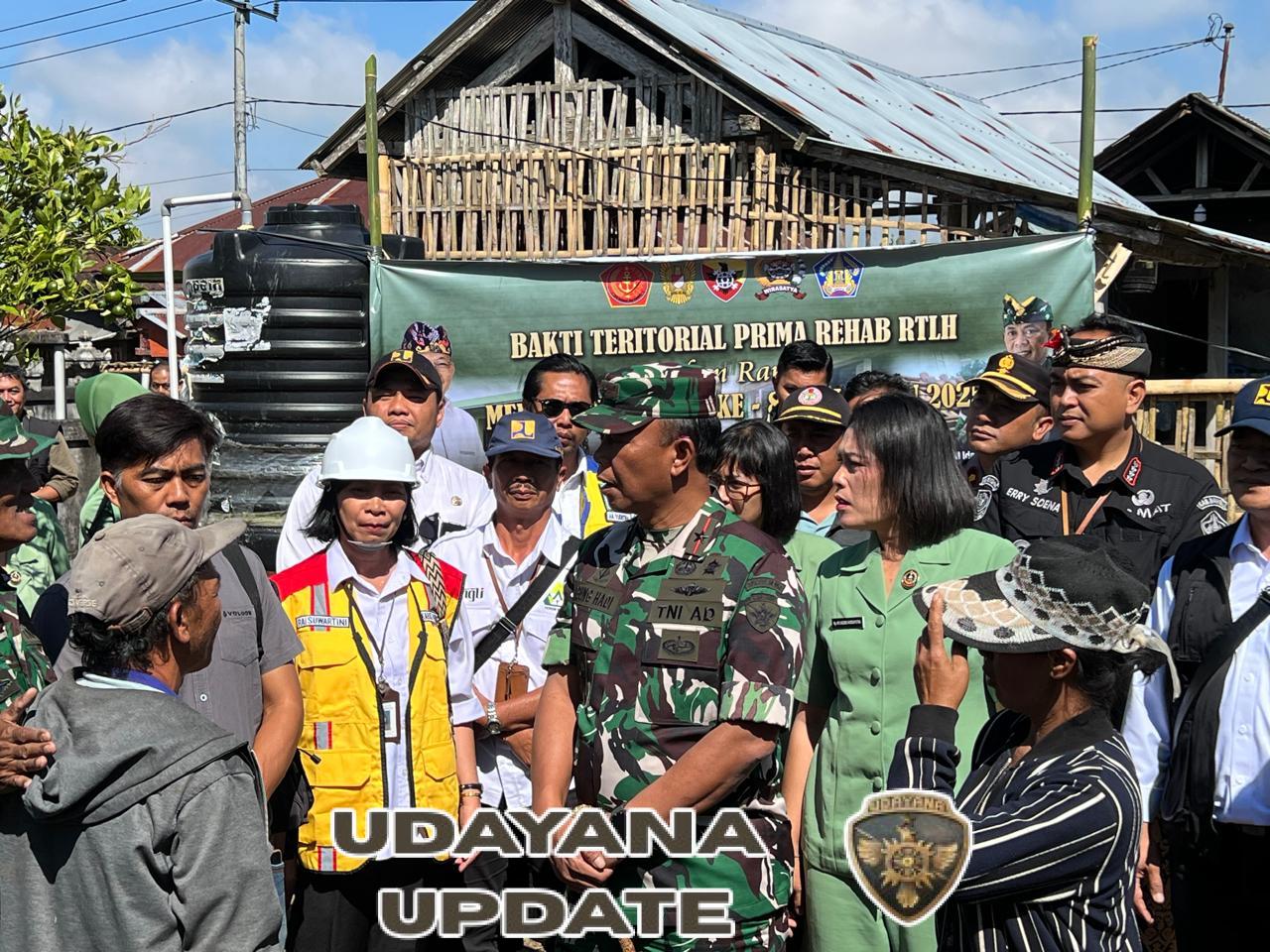 Dukung Program RTLH, Dandim 1626/Bangli Bersama Danrem 163/Wira Satya Letakkan Batu Pertama di Desa Belancan
