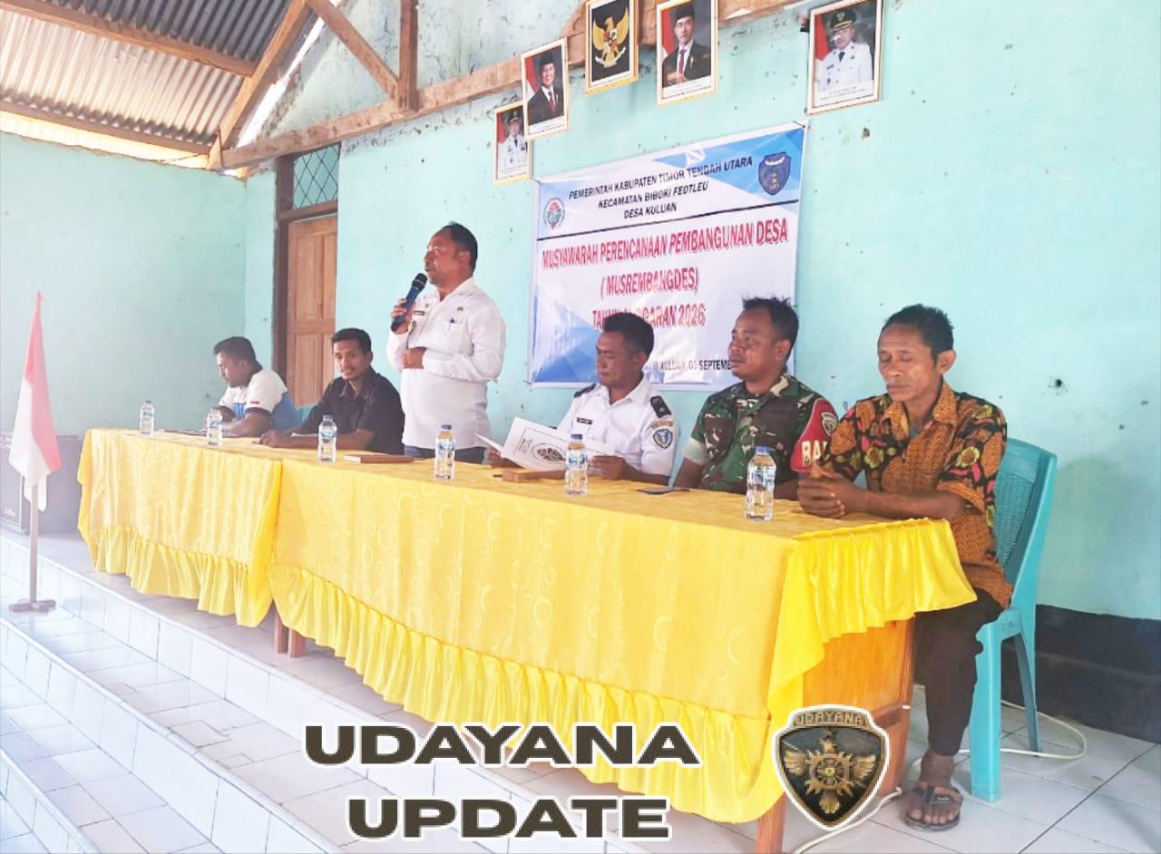 Babinsa Koramil 1618-05/Biut Hadiri Musdes, Dorong Perencanaan Pembangunan Desa Kuluan