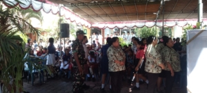 Babinsa Blahbatuh Hadiri HUT ke-46 SMP Negeri 1 Blahbatuh, Dukung Dunia Pendidikan