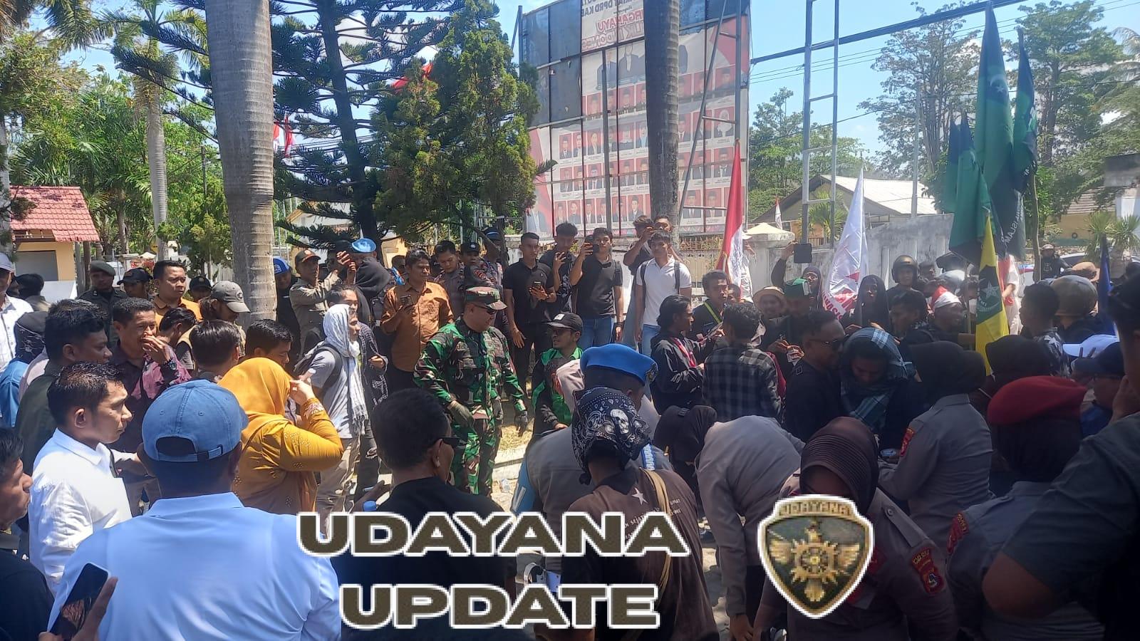 Mahasiswa Bima Ucapkan Terima Kasih kepada Personil Kodim 1608/Bima atas Pengawalan Aksi Damai