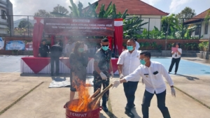 Hadiri Pemusnahan Barang Bukti, Letkol Sidik Pramono Ajak Seluruh Pihak Bersinergi Berantas Aksi Yang Melanggar Hukum