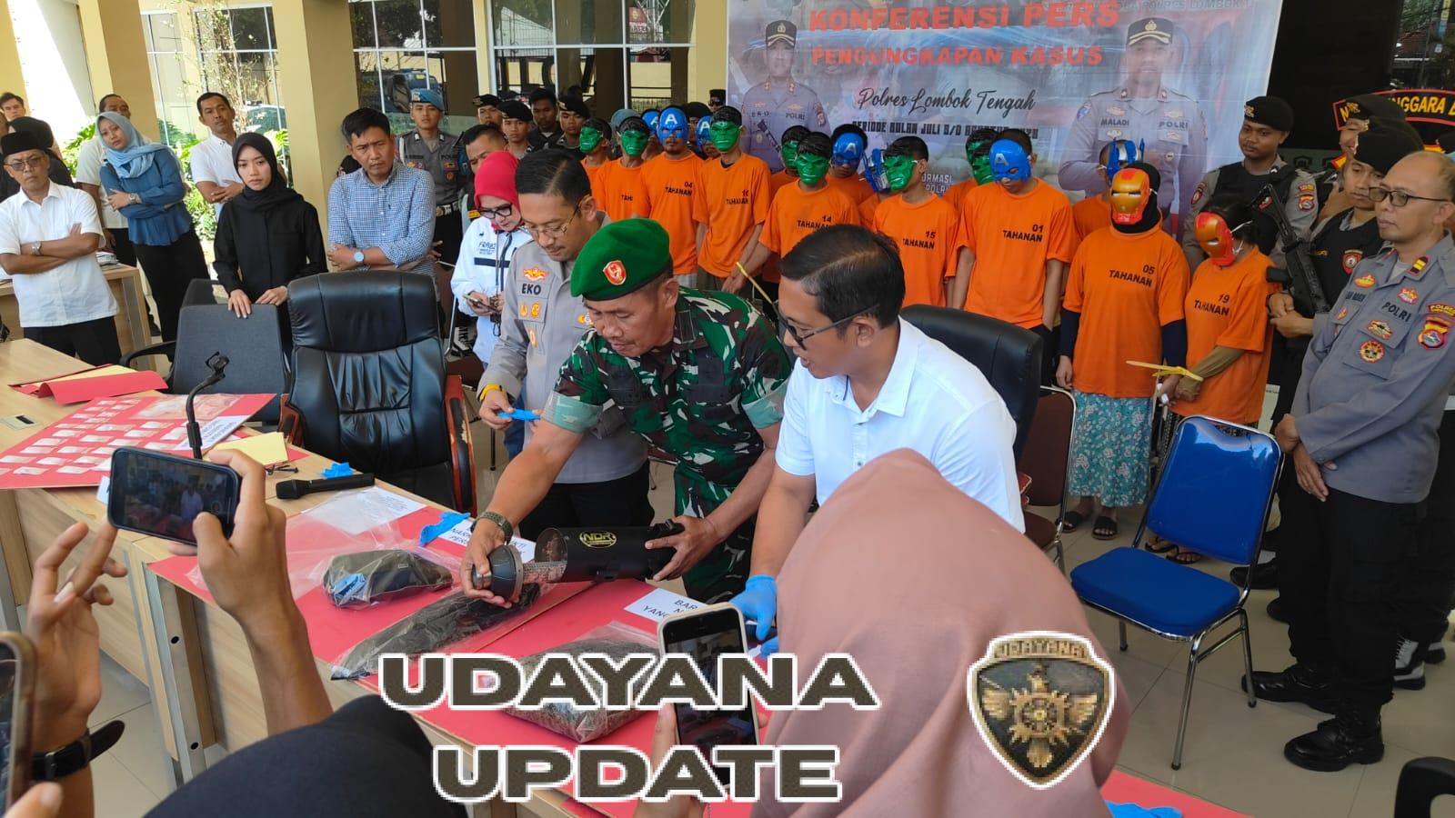 Kodim 1620/Loteng dan Polres Lombok Tengah Musnahkan Narkoba Demi Masa Depan Generasi Muda