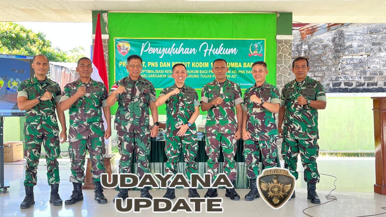 Anggota Kodim 1613/Sumba Barat Terima Penyuluhan Hukum dari Kumdam IX/Udayana
