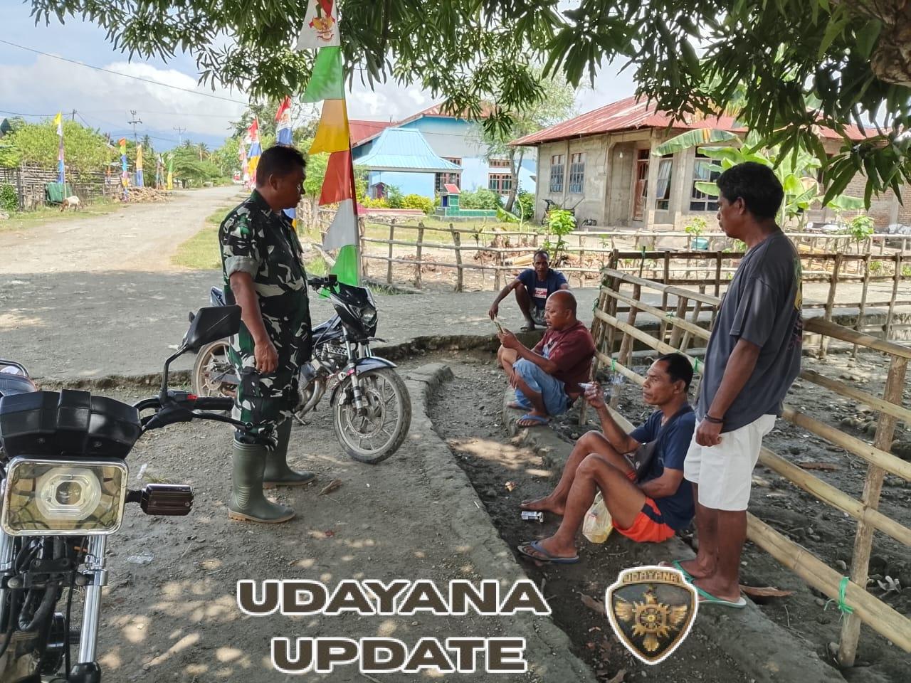 Babinsa Kodim 1602/Ende Gelar Pamwil dan Komsos di Desa Binaan