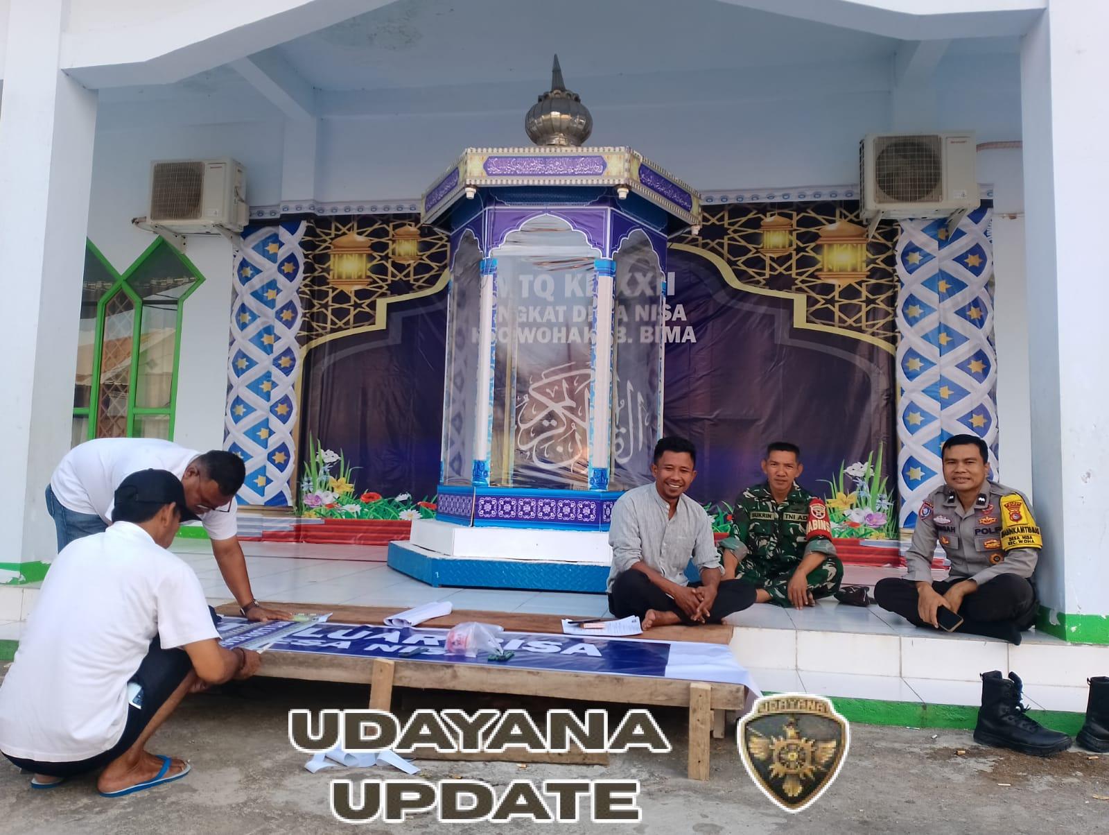 Babinsa dan Babinkamtibmas Sinergi Bersama Warga Sukseskan MTQ Desa Nisa