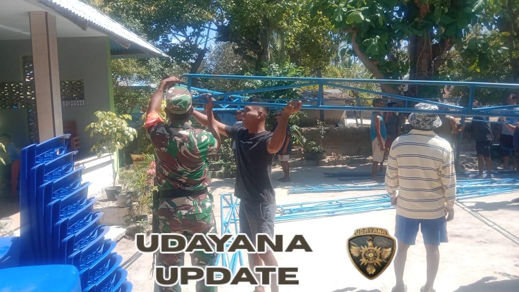 Babinsa Rote Ndao Ajak Warga Perkuat Gotong Royong di Dusun Oli