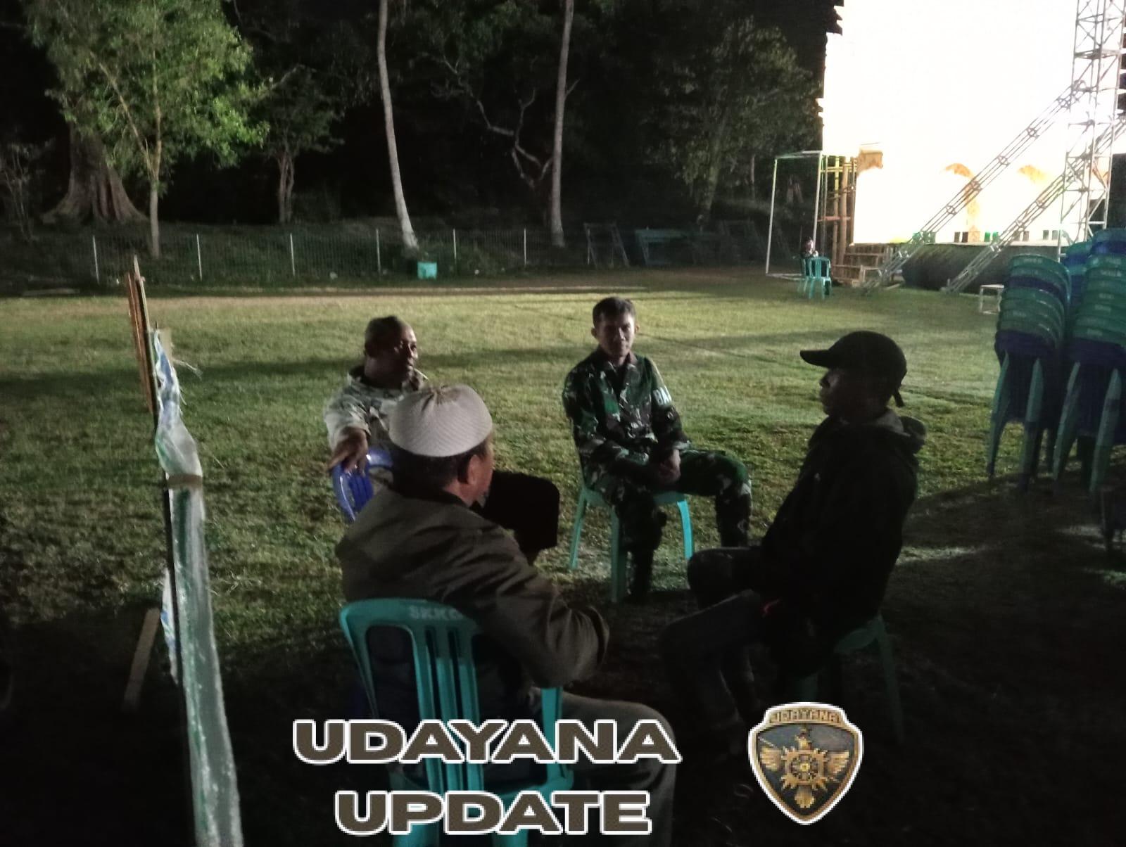 Babinsa Koramil 1628-02/Sekongkang Laksanakan Patroli Malam Jaga Kondusifitas MTQ.