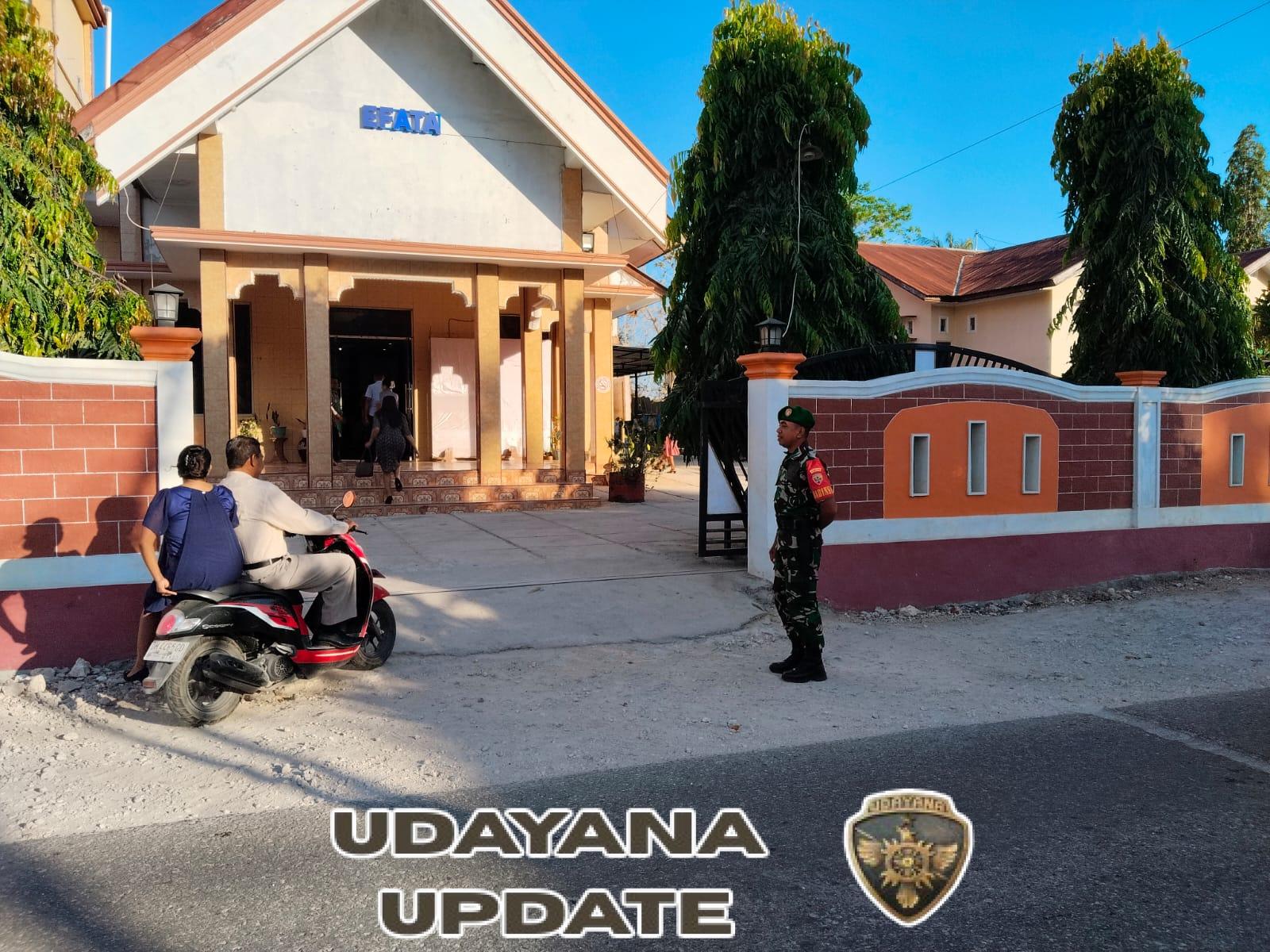 Bulan Pendidikan, TNI Kawal Ibadah Minggu di GMIT Efata Lekioen Berjalan Aman dan Lancar