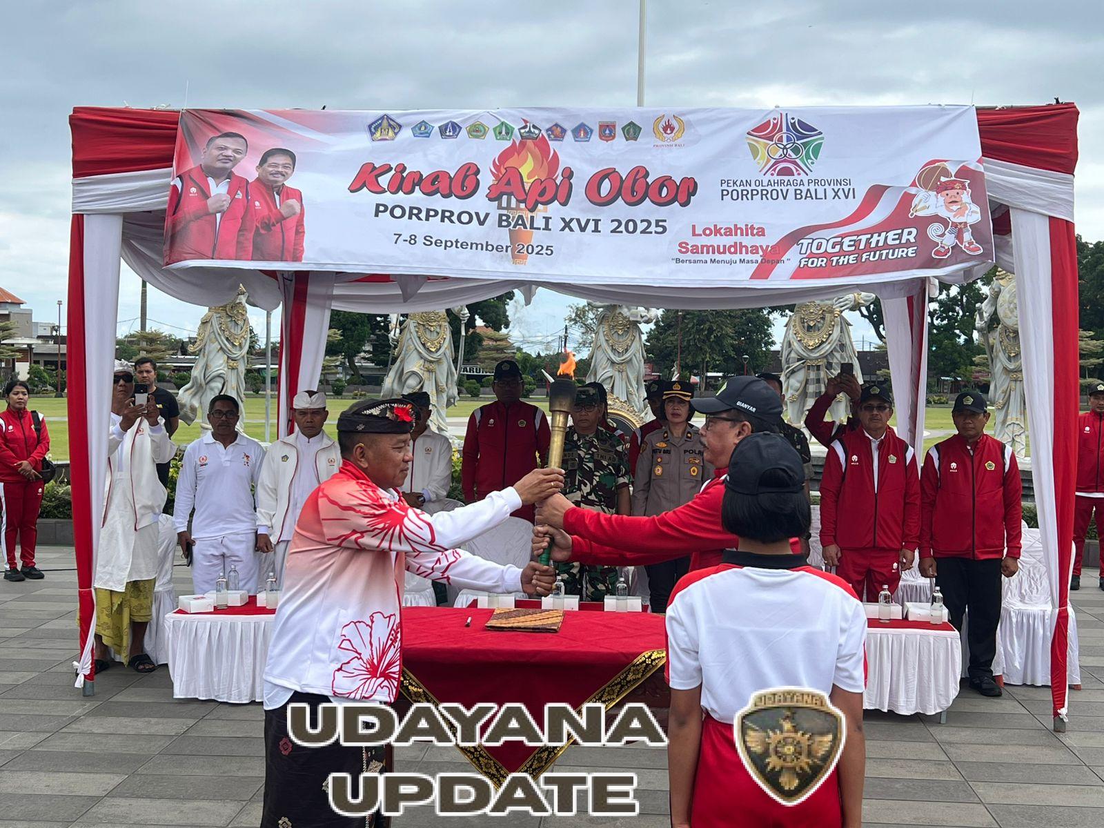 Wakili Dandim, Kasdim 1616/Gianyar Dukung Semarak Kirab Api Obor Porprov Bali XVI