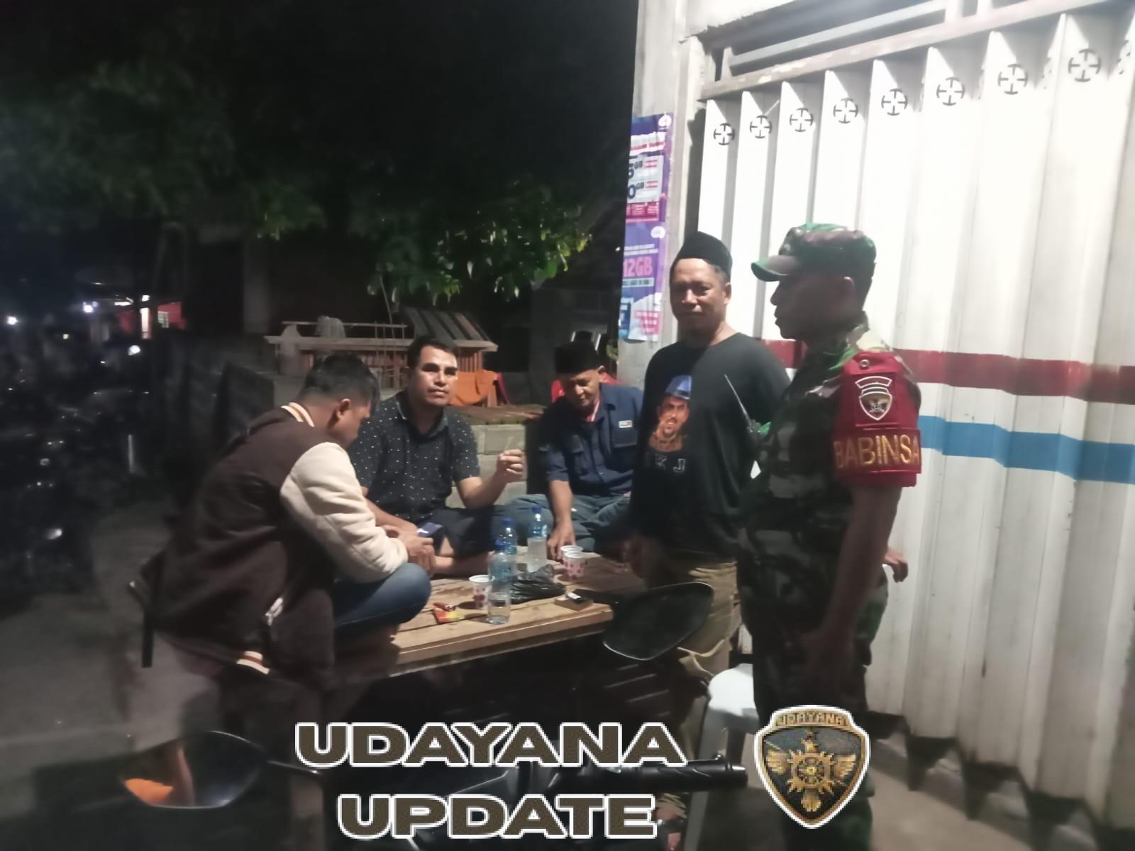 Babinsa Simpasai Gelar Ronda Malam Jaga Kamtibmas