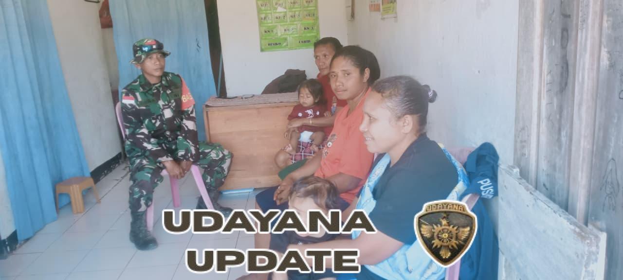 Babinsa Naikliu Monitor Baksos Pemeriksaan Kesehatan dan KB