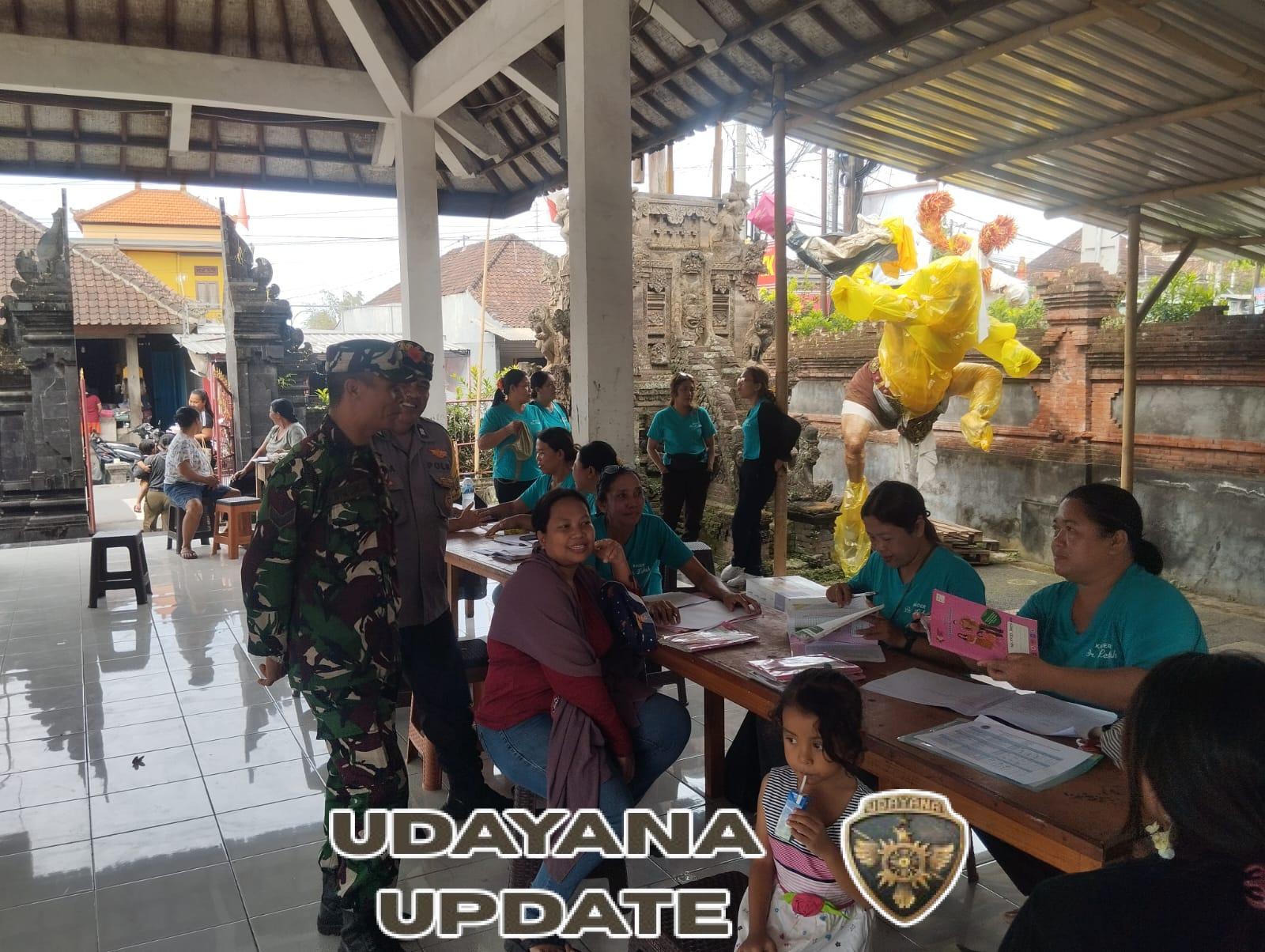 Posyandu Balita dan Lansia di Keramas, Babinsa Hadir Beri Motivasi Warga