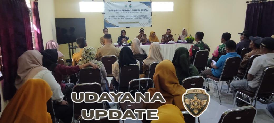 Babinsa Hadiri Musdesus Penetapan 20% Ketahanan Pangan di Desa Seteluk Tengah