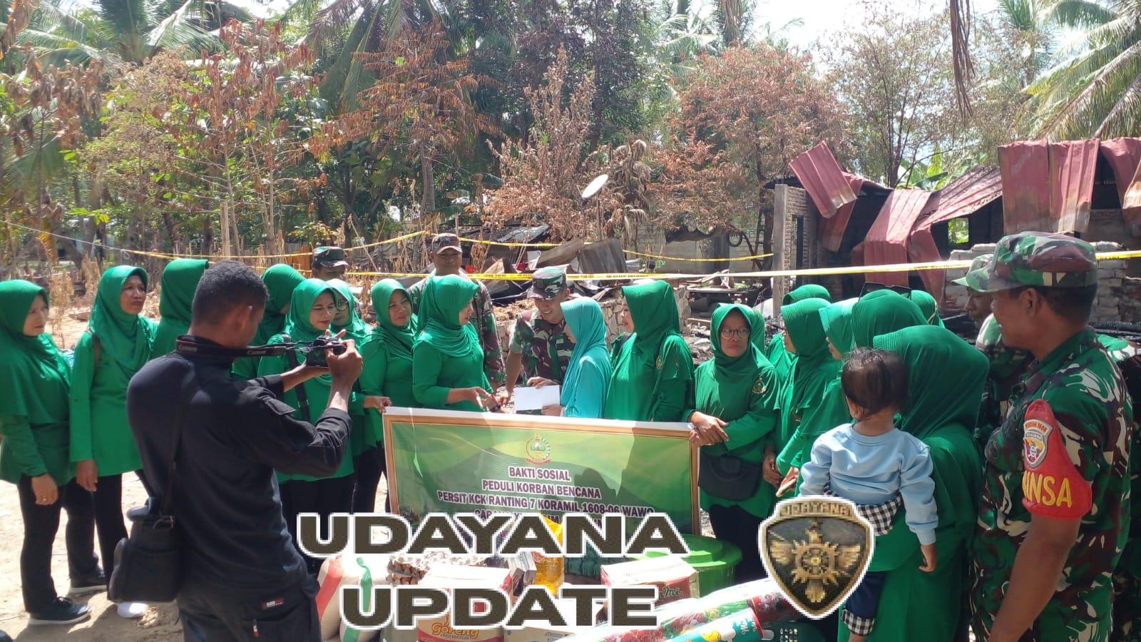 Sinergi TNI, Persit, dan Pemerintah Desa: Ringankan Beban Korban Kebakaran