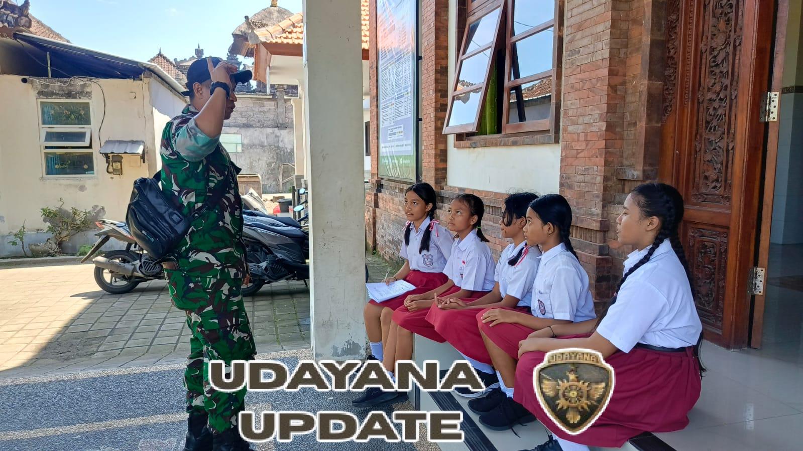 Jadi Narasumber Tugas Anak Sekolah, Wujud Perhatian Dan Komitmen Babinsa Jumpai Dukung Pendidikan